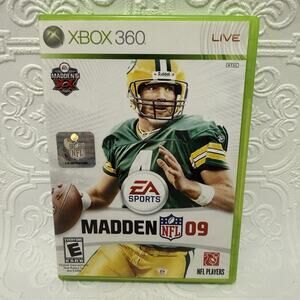 Madden NFL 09 Xbox 360 Game With Original Case & Manual